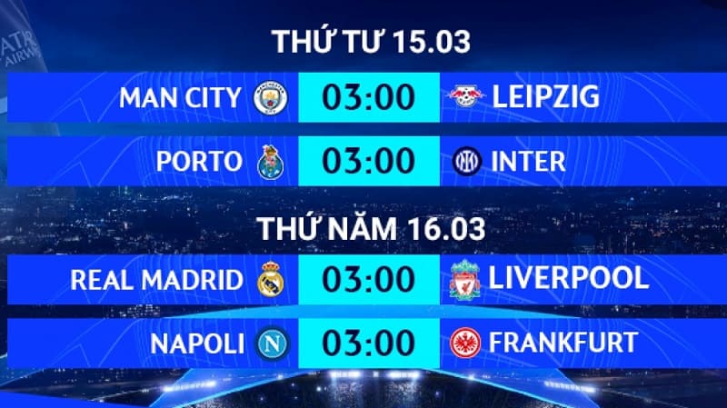 Giao diện cập nhật lịch thi đấu bóng đá tại Vebo TV trực quan, dễ sử dụng